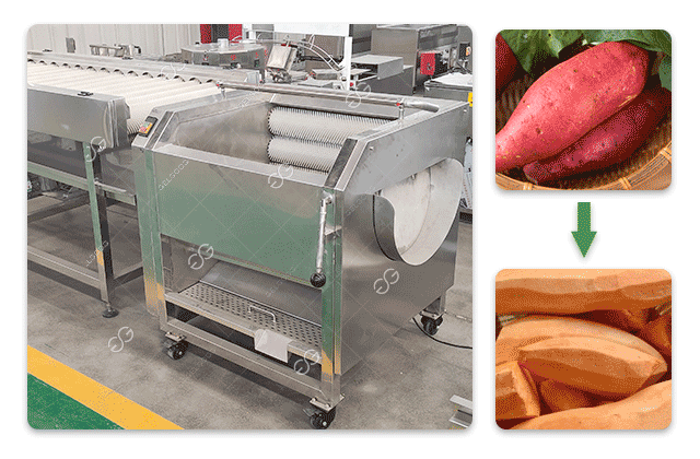 sweet potato peeling machine
