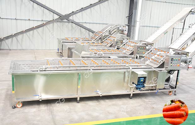 How Does the Factory Wash Vegetables in Large Quantities?